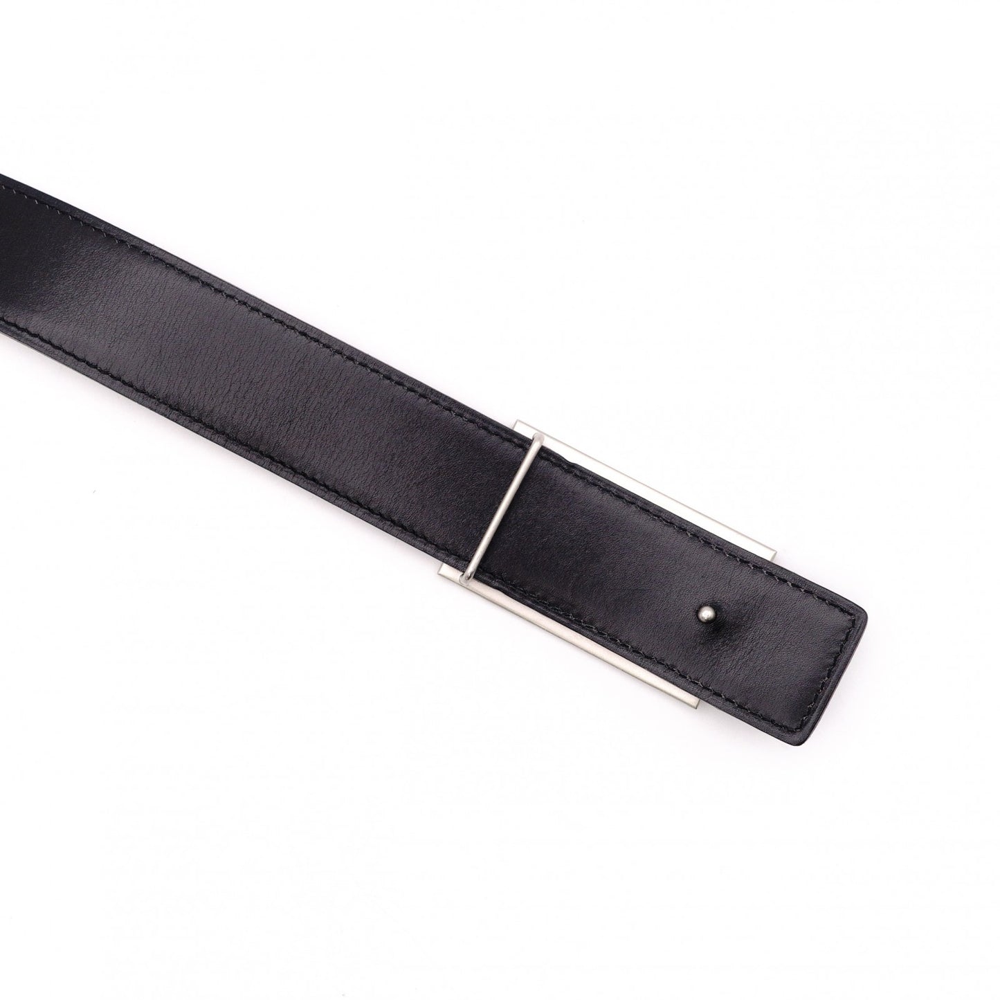 HERMES H Belt, Leather, Brown, Men's, Black, Reversible
