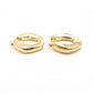 CELINE Hoop Earrings Gold Metal