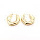 CELINE Hoop Earrings Gold Metal
