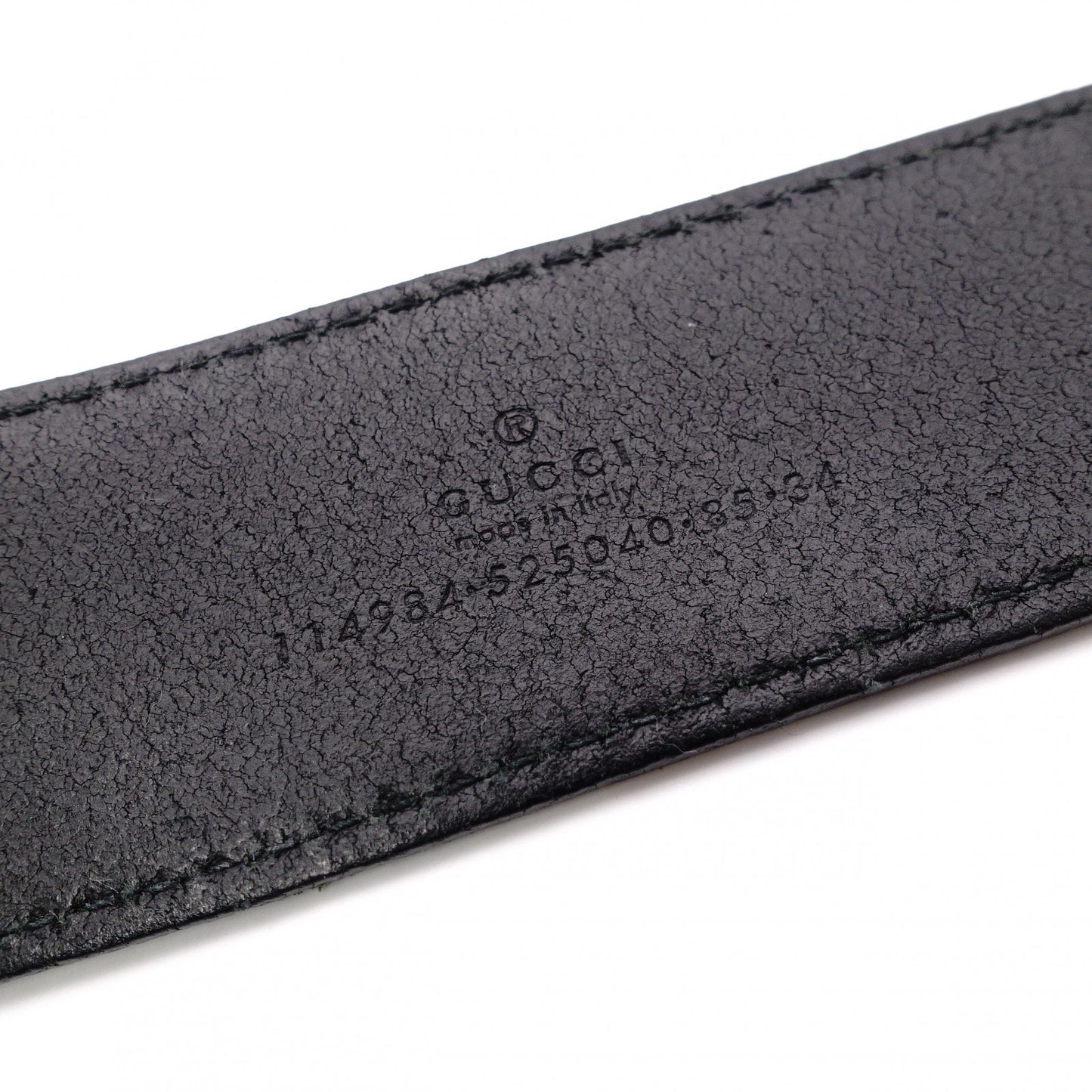GUCCI GG Belt, Leather, Men's, Silver Hardware