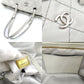 CHANEL Matelassé On the Road Tote Wild Stitch Light Gray Shoulder Bag Leather Silver Hardware 7-10-996