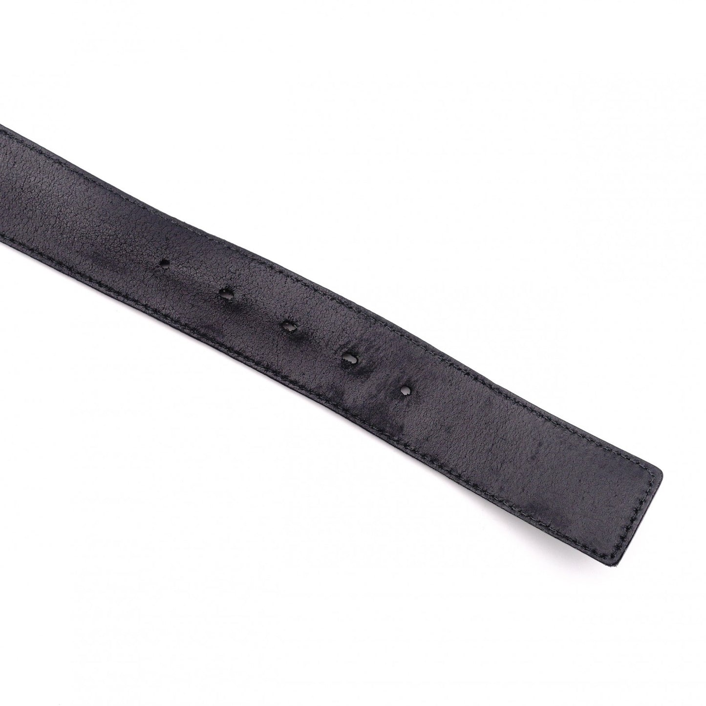 GUCCI GG Belt, Leather, Men's, Silver Hardware