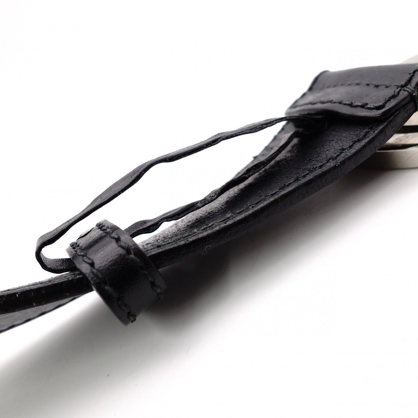 GUCCI GG Belt, Leather, Men's, Silver Hardware
