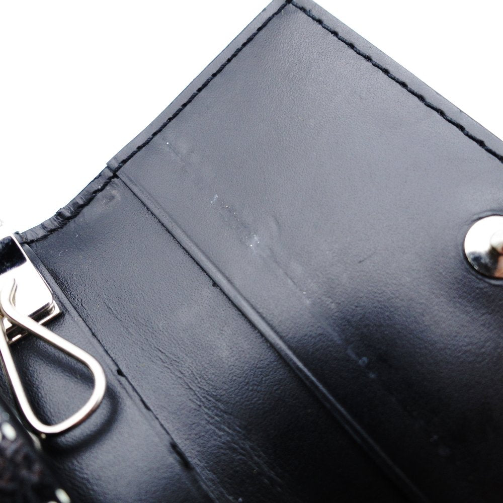 GOYARD 6-Key Holder Saint Michel Goyardine Canvas Leather Black × Silver Hardware 7-12-484