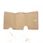 SAINT LAURENT Tiny Wallet Origami YSL Line Tri-fold Wallet Leather Beige Women's