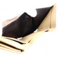 SAINT LAURENT Tiny Wallet Origami YSL Line Tri-fold Wallet Leather Beige Women's