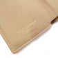SAINT LAURENT Tiny Wallet Origami YSL Line Tri-fold Wallet Leather Beige Women's