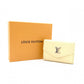 LOUIS VUITTON Portefeuille Lock Mini Tri-Fold Wallet, Taurillon Leather, Yellow, Women's