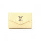 LOUIS VUITTON Portefeuille Lock Mini Tri-Fold Wallet, Taurillon Leather, Yellow, Women's