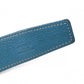 HERMES H Belt, Leather, Black and Blue, Men's, Reversible