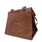 CHANEL Caviar Skin Coco Logo Shoulder Bag, Leather, Brown, CC Logo