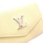 LOUIS VUITTON Portefeuille Lock Mini Tri-Fold Wallet, Taurillon Leather, Yellow, Women's