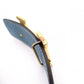 HERMES H Belt, Leather, Black and Blue, Men's, Reversible