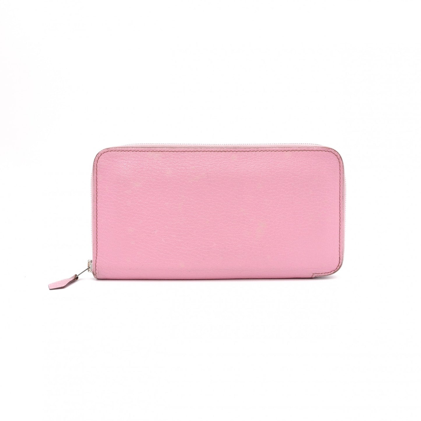 HERMES Azap Classic Long Wallet, Leather, Pink, □N Engraving