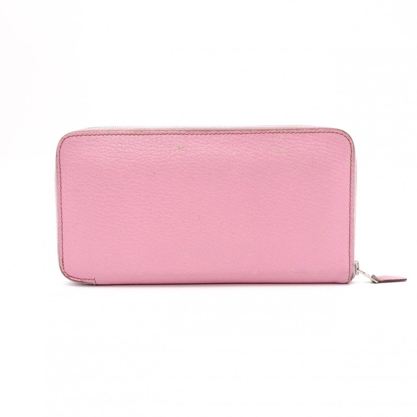 HERMES Azap Classic Long Wallet, Leather, Pink, □N Engraving
