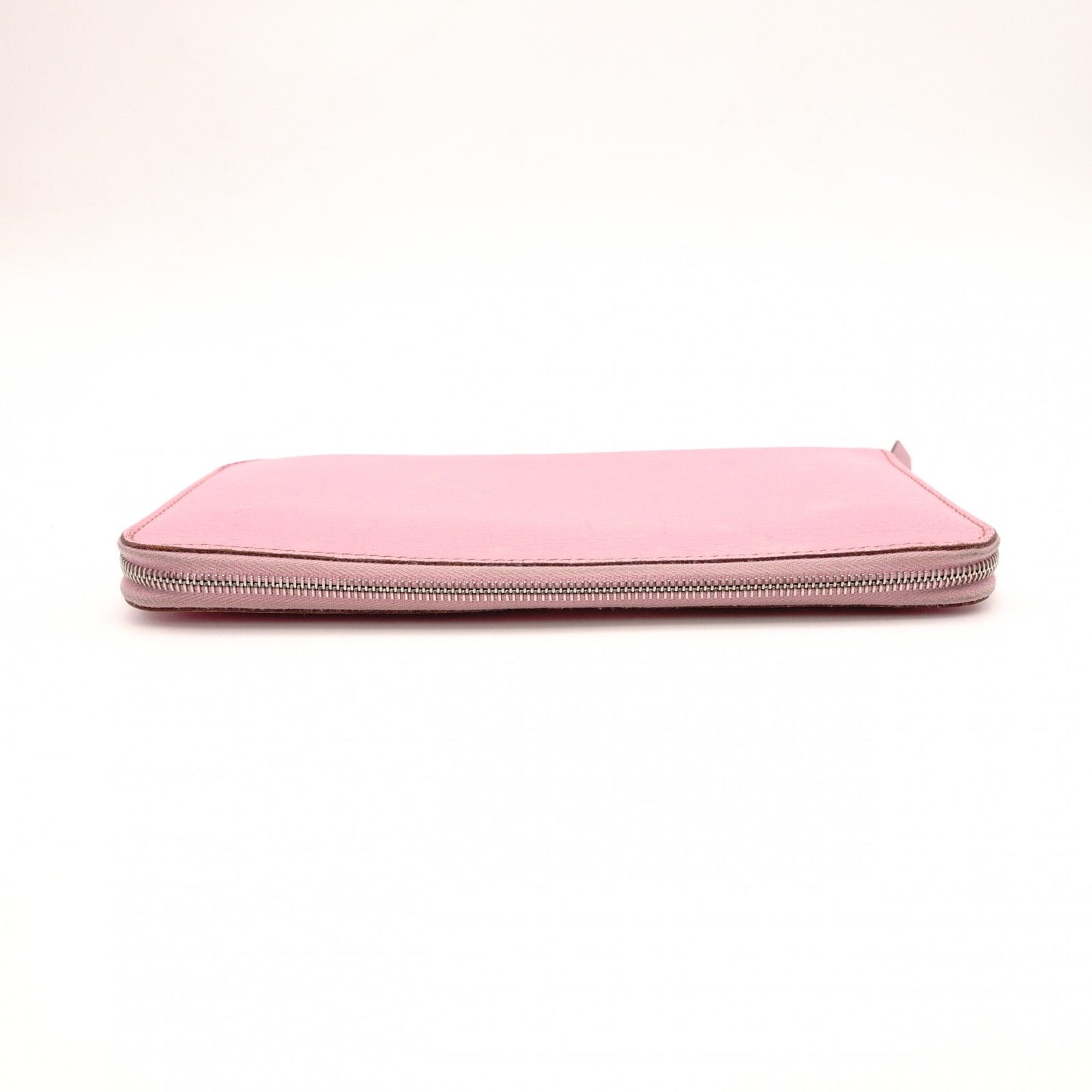 HERMES Azap Classic Long Wallet, Leather, Pink, □N Engraving