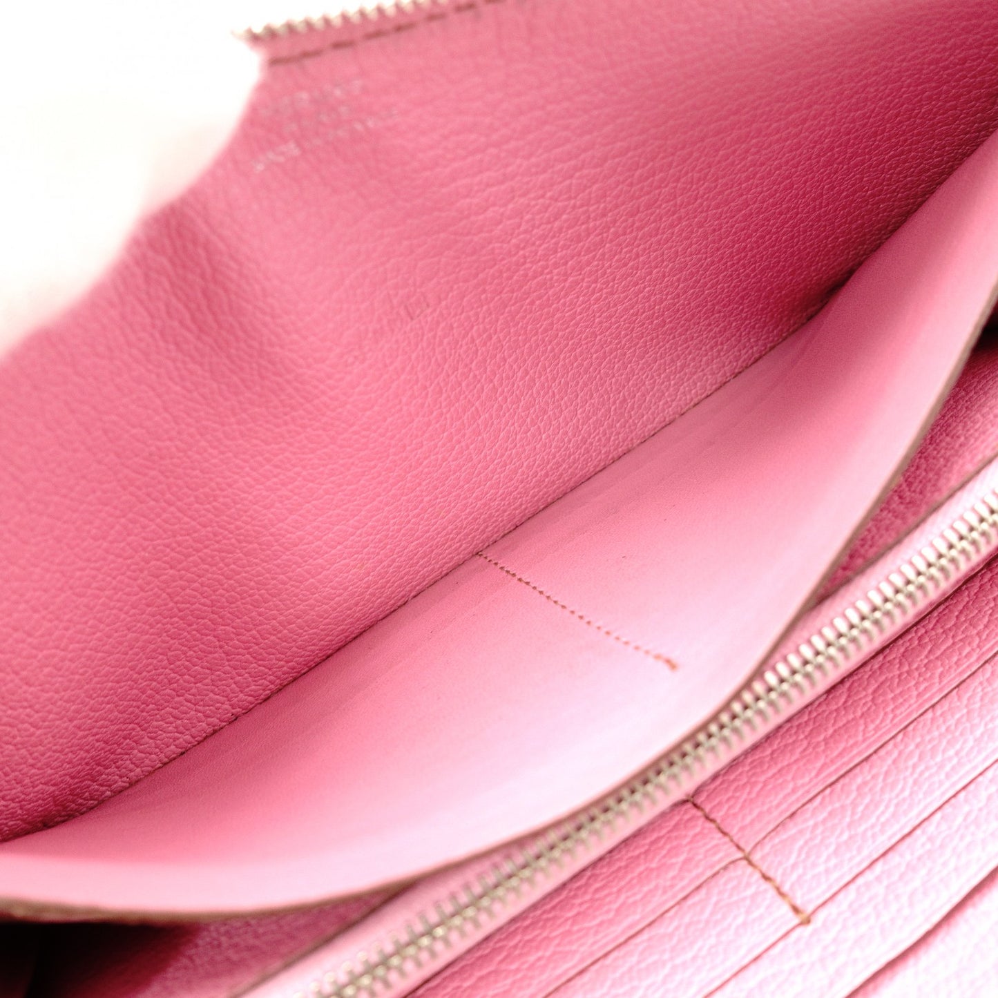 HERMES Azap Classic Long Wallet, Leather, Pink, □N Engraving