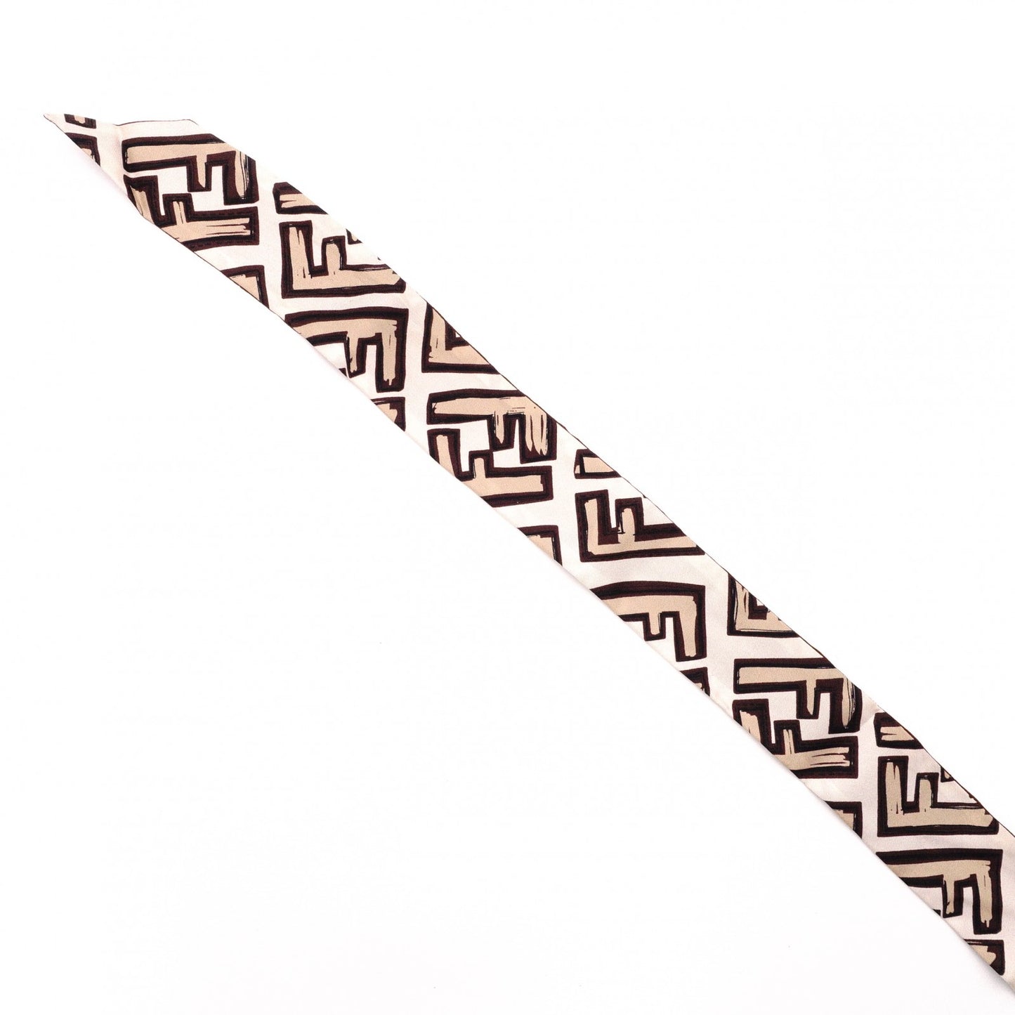 FENDI Scarf, Silk, Brown, Twilly