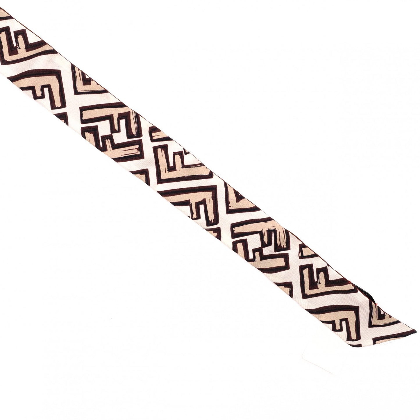 FENDI Scarf, Silk, Brown, Twilly