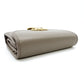Celine Triomphe Mini Wallet, Foldable Wallet, Greige Leather, Compact Wallet, Gold Hardware, 7-12-485