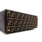 FENDI Vanity Zucca Handbag, Canvas and Leather, Black, Travel Bag