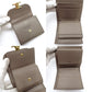 Celine Triomphe Mini Wallet, Foldable Wallet, Greige Leather, Compact Wallet, Gold Hardware, 7-12-485