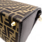 FENDI Vanity Zucca Handbag, Canvas and Leather, Black, Travel Bag