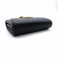 Celine Triomphe Mini Wallet, Fold Wallet, Black Leather, Compact Wallet, Gold Hardware, 7-12-609