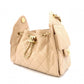 CHANEL Caviar Skin Chanel 25 Mini Shoulder Bag, Leather, Beige, Gold Hardware, IC Plate