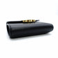 Celine Triomphe Mini Wallet, Fold Wallet, Black Leather, Compact Wallet, Gold Hardware, 7-12-609