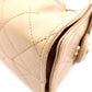 CHANEL Caviar Skin Chanel 25 Mini Shoulder Bag, Leather, Beige, Gold Hardware, IC Plate