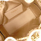 CHANEL Caviar Skin Chanel 25 Mini Shoulder Bag, Leather, Beige, Gold Hardware, IC Plate