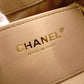 CHANEL Caviar Skin Chanel 25 Mini Shoulder Bag, Leather, Beige, Gold Hardware, IC Plate