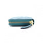 FENDI Zucca Baguette Long Wallet Leather Zippy Wallet Turquoise FF Logo Gold Hardware 7-11-625