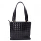 CHANEL Choco Bar Tote Bag, Shoulder Bag, Leather, Black