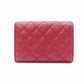 CHANEL Boy Chanel Tri-fold Wallet, Leather, Red Lambskin, Gold Hardware