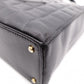 CHANEL Choco Bar Tote Bag, Shoulder Bag, Leather, Black
