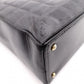 CHANEL Choco Bar Tote Bag, Shoulder Bag, Leather, Black