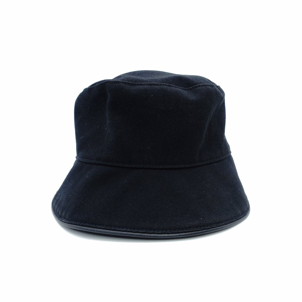 LOUIS VUITTON Bucket Hat Chapeau LV City Black Canvas M7054M Size approx. 58cm 7-12-280