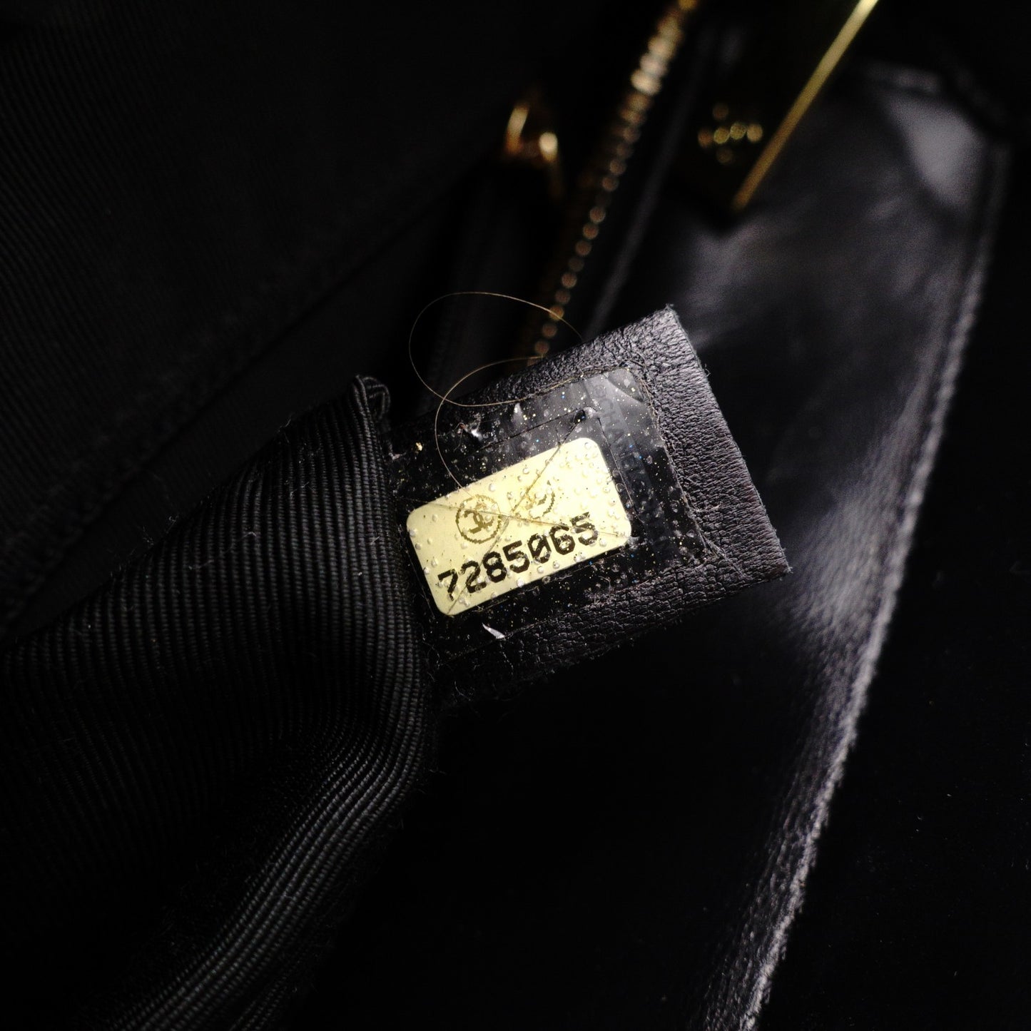 CHANEL Choco Bar Tote Bag, Shoulder Bag, Leather, Black