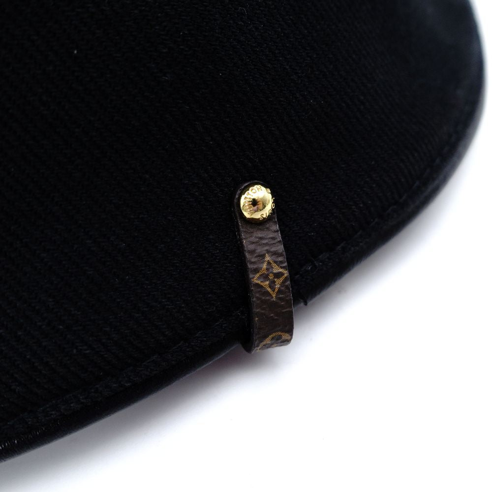 LOUIS VUITTON Bucket Hat Chapeau LV City Black Canvas M7054M Size approx. 58cm 7-12-280