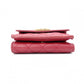 CHANEL Boy Chanel Tri-fold Wallet, Leather, Red Lambskin, Gold Hardware