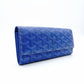 GOYARD Valenine Long Wallet Long Wallet Blue Logo Blue Leather Wallet 7-12-603