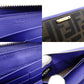 FENDI Zucca Zippy Wallet Long Wallet Brown × Purple PVC Leather Wallet with Box 7-12-533
