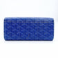 GOYARD Valenine Long Wallet Long Wallet Blue Logo Blue Leather Wallet 7-12-603
