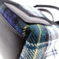 BALENCIAGA Navy Cabas S Handbag, Wool and Leather, Green Tones, with Pouch