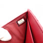 CHANEL Boy Chanel Tri-fold Wallet, Leather, Red Lambskin, Gold Hardware