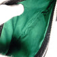 BALENCIAGA Navy Cabas S Handbag, Wool and Leather, Green Tones, with Pouch