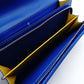 GOYARD Valenine Long Wallet Long Wallet Blue Logo Blue Leather Wallet 7-12-603