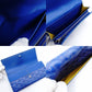 GOYARD Valenine Long Wallet Long Wallet Blue Logo Blue Leather Wallet 7-12-603